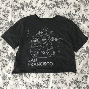 Cute San Francisco Doodle Map T-Shirt